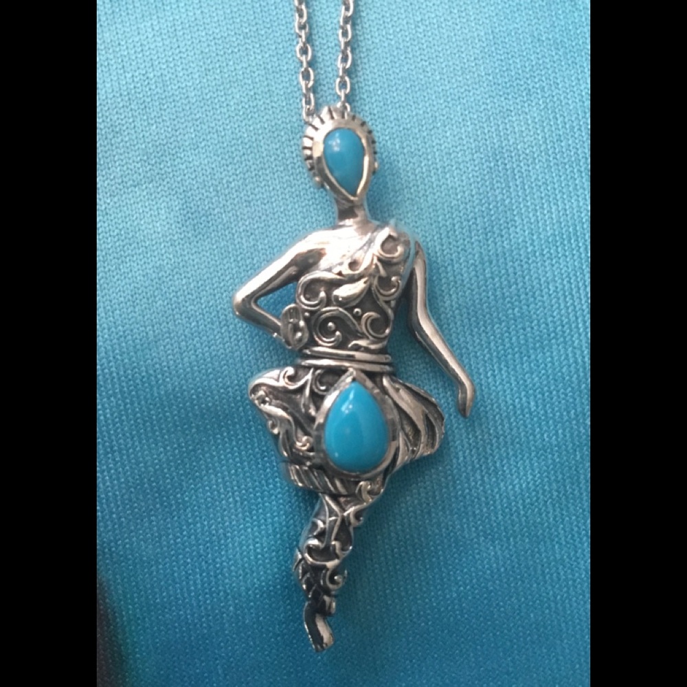 American Natural Sleeping Beauty Turquoise Necklace.  NWT